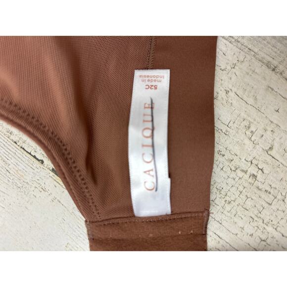 Cacique Women’s Plus 52C Brown Lightly Lined Balconette Bra Underwire NEW - Picture 7 of 8